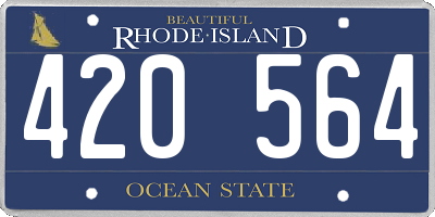RI license plate 420564