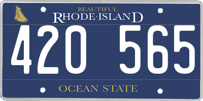 RI license plate 420565