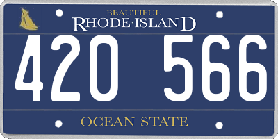 RI license plate 420566