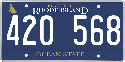 RI license plate 420568