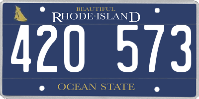 RI license plate 420573