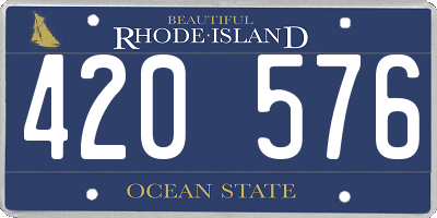 RI license plate 420576