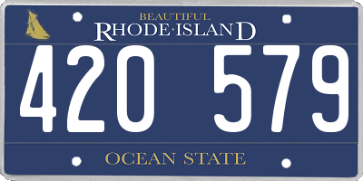 RI license plate 420579