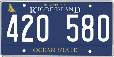 RI license plate 420580