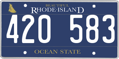 RI license plate 420583