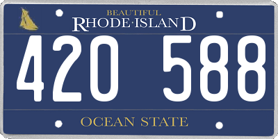 RI license plate 420588