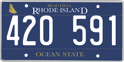 RI license plate 420591