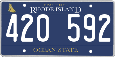 RI license plate 420592