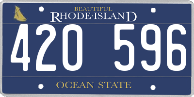 RI license plate 420596