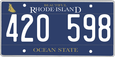 RI license plate 420598