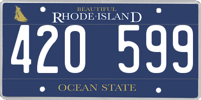 RI license plate 420599