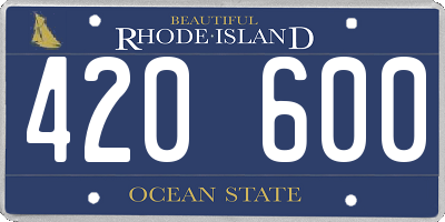 RI license plate 420600
