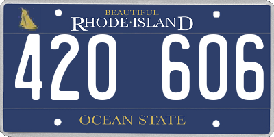 RI license plate 420606