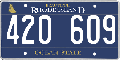 RI license plate 420609