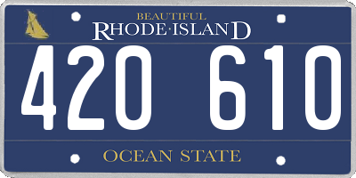 RI license plate 420610