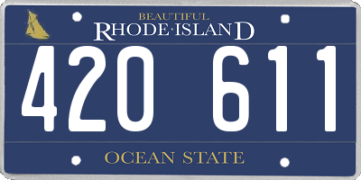 RI license plate 420611
