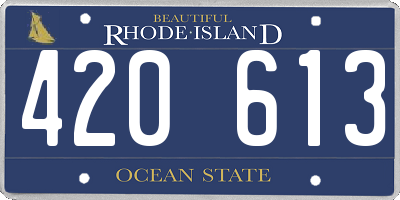 RI license plate 420613