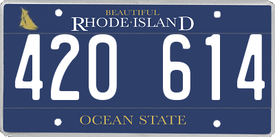 RI license plate 420614