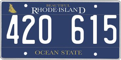RI license plate 420615