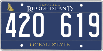 RI license plate 420619