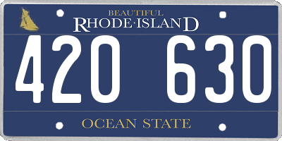 RI license plate 420630