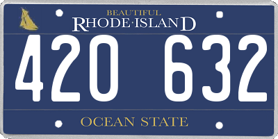 RI license plate 420632