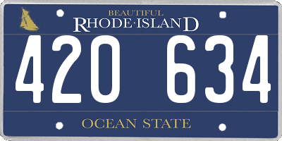 RI license plate 420634