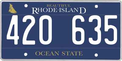 RI license plate 420635