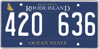 RI license plate 420636