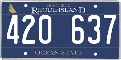 RI license plate 420637