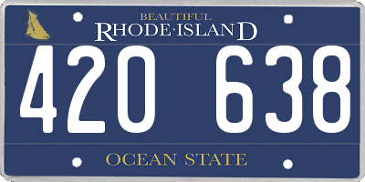 RI license plate 420638