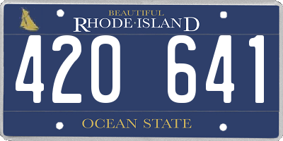 RI license plate 420641