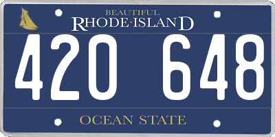 RI license plate 420648