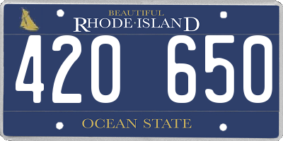 RI license plate 420650