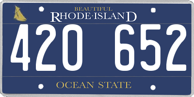 RI license plate 420652
