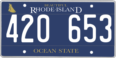 RI license plate 420653