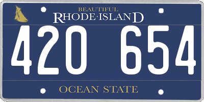 RI license plate 420654