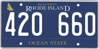 RI license plate 420660