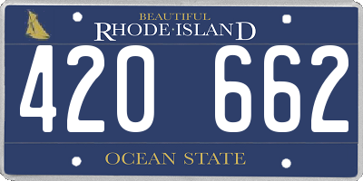 RI license plate 420662