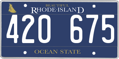 RI license plate 420675