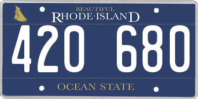 RI license plate 420680