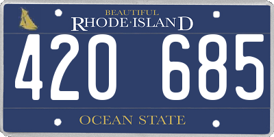 RI license plate 420685