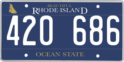 RI license plate 420686