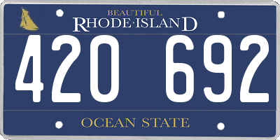RI license plate 420692