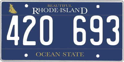 RI license plate 420693