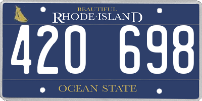 RI license plate 420698