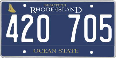 RI license plate 420705
