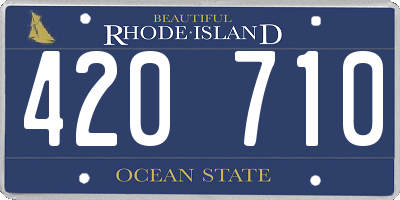 RI license plate 420710