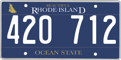 RI license plate 420712