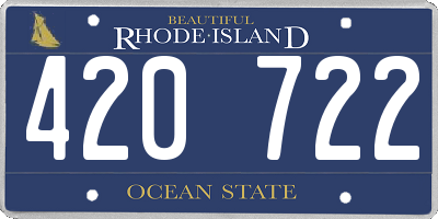 RI license plate 420722